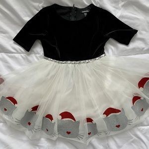 EUC Santa Cats Christmas Dress